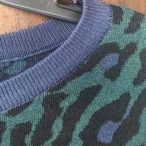 John + Jenn multicolored leopard print sweater
